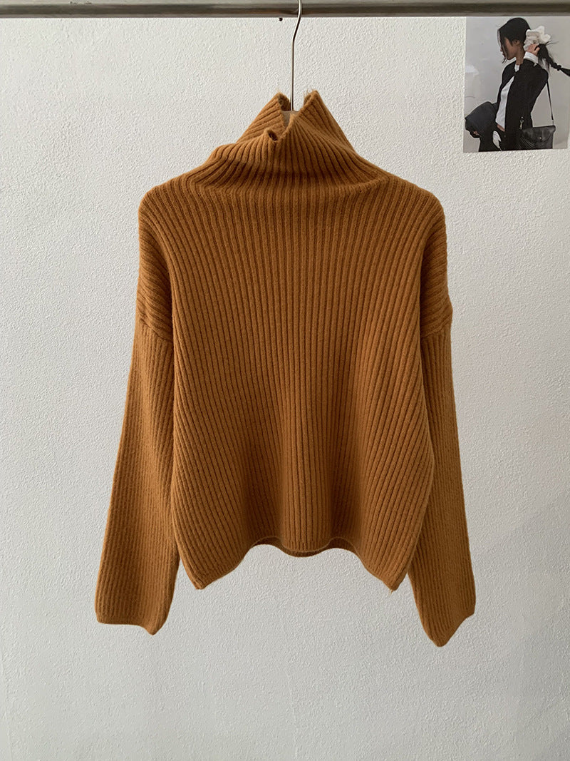 Winter High-Neck Knit Sweater