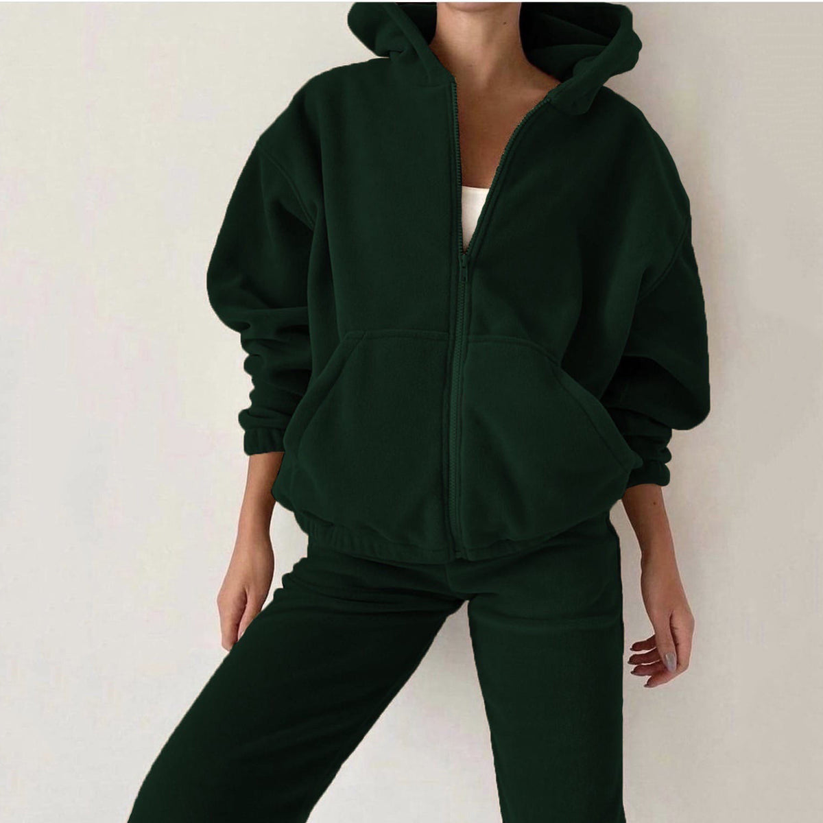 Sporty Casual Hoodie Set for Women, Outerwear, New Style Women's Clothing