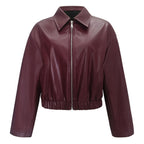 Collar zipper jacket for women