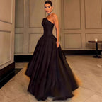 Mouwloze jurk voor dames, sexy rugvrij, effen kleur, elegant, strapless