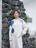 White Tassels Big Size Knitting Sweater Round Neck Long Sleeve Women Pullovers New Fashion Autumn Winter