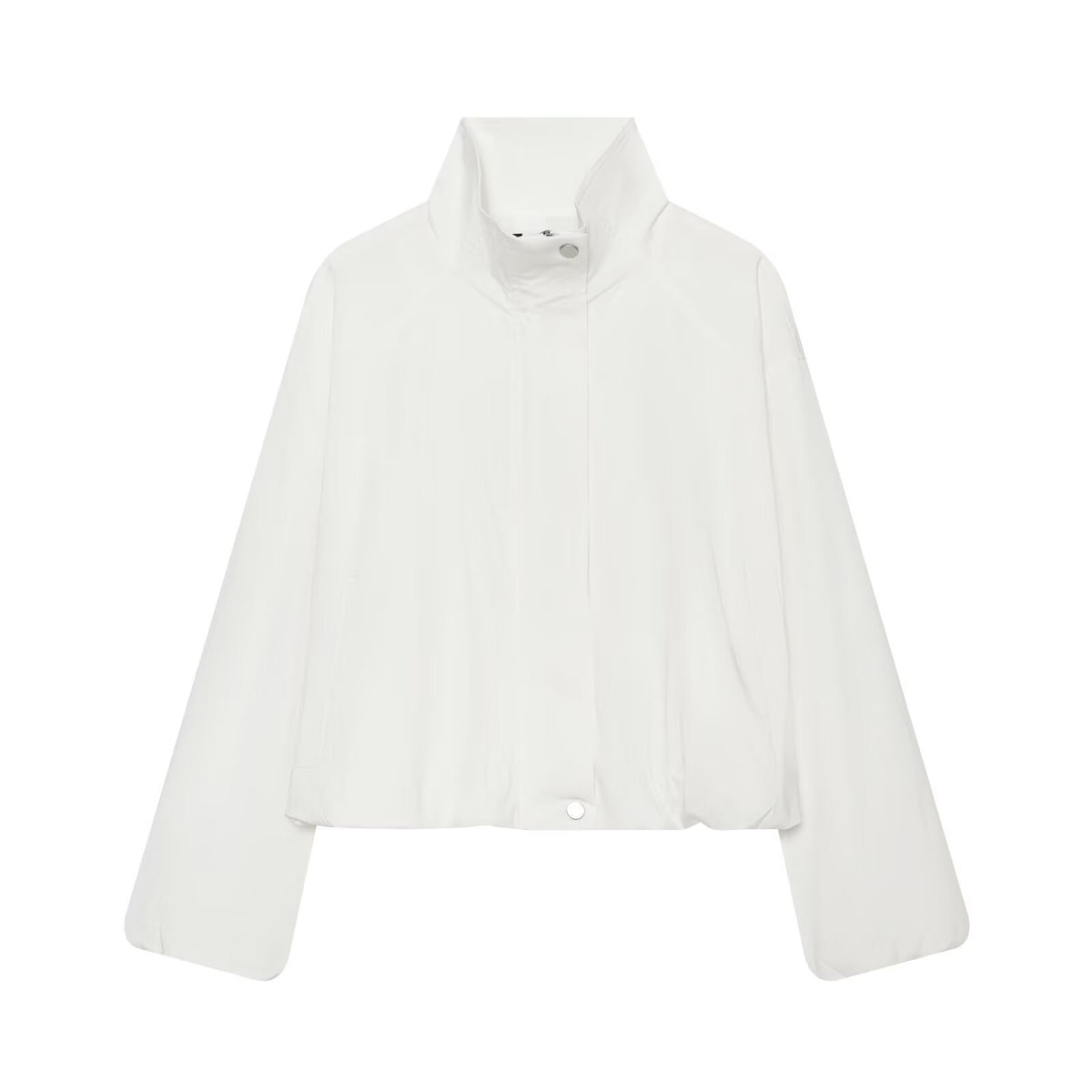 Casual loose zipper long sleeved jacket