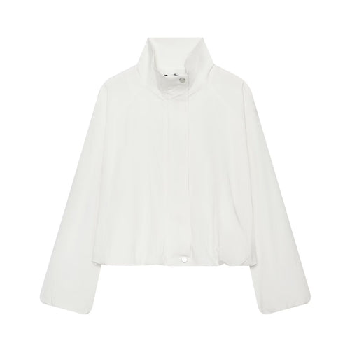 Casual loose zipper long sleeved jacket