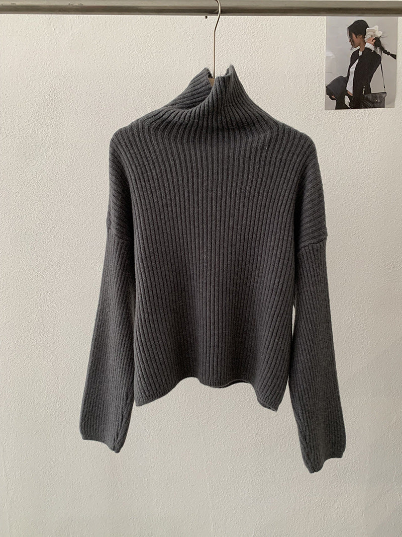 Winter High-Neck Knit Sweater