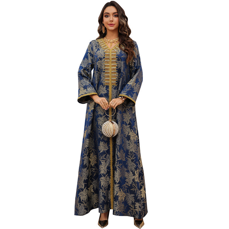 Embroidered Floral Sequin Dress for Women