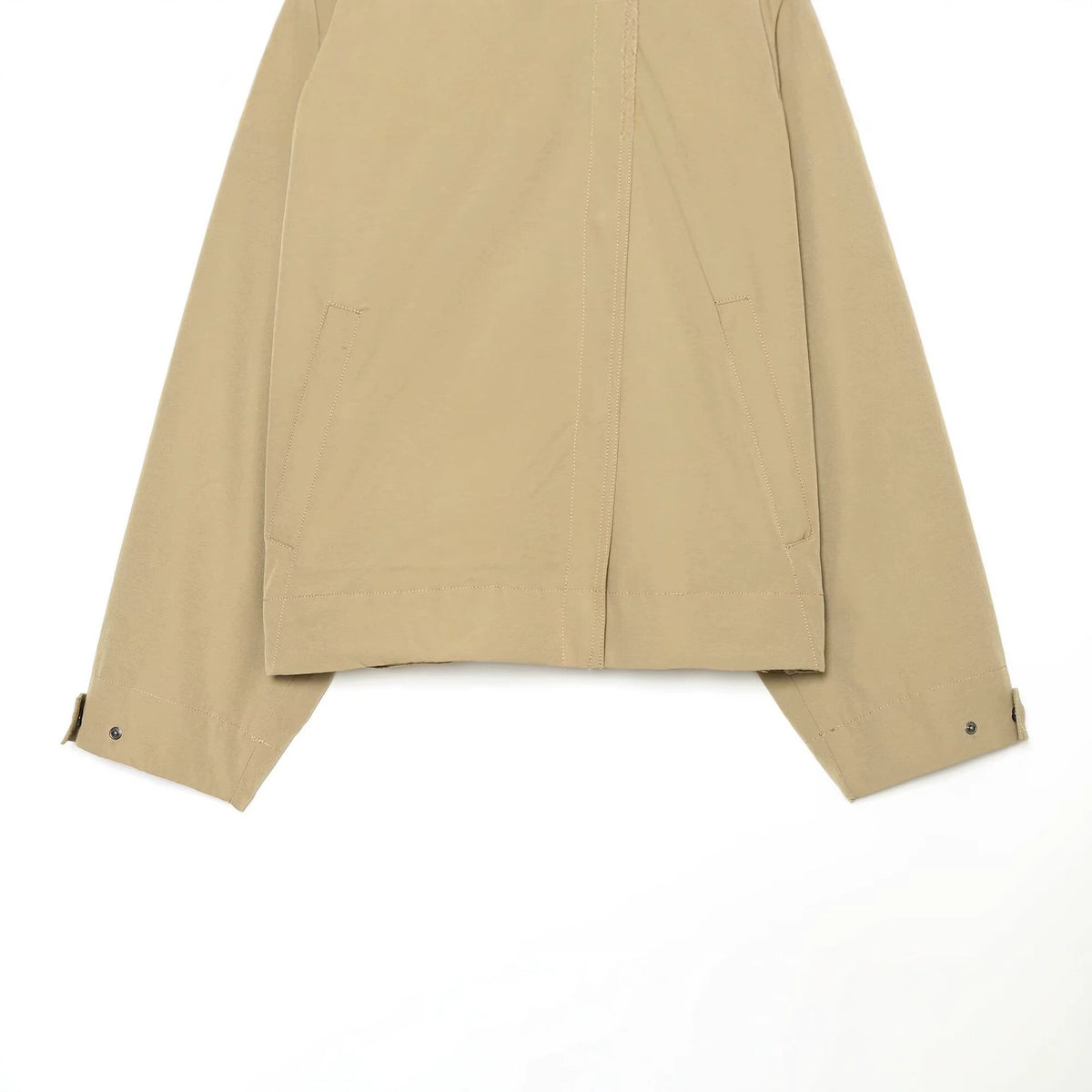 Zipper embellishment lapel coat women's coat