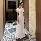Sexy strapless temperament one shoulder dress for women