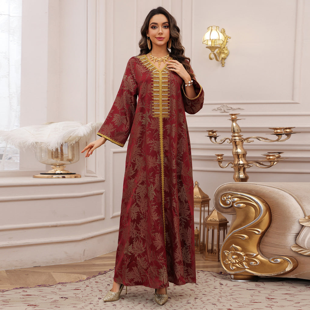 Embroidered Floral Sequin Dress for Women
