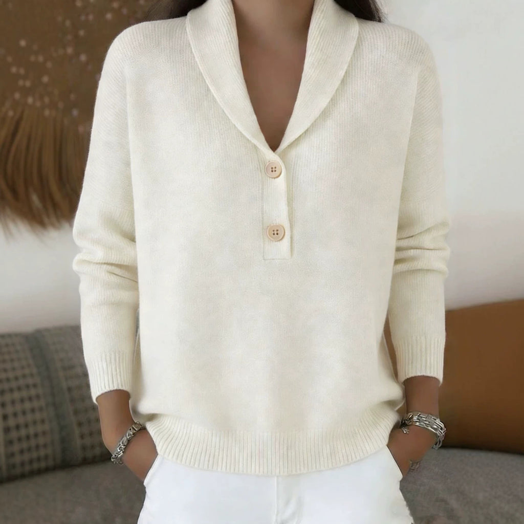 Knitted button sweater for women in autumn and winter