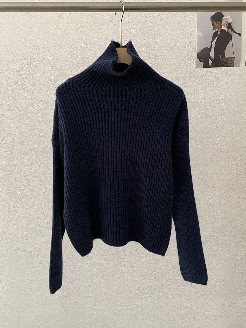 Winter High-Neck Knit Sweater