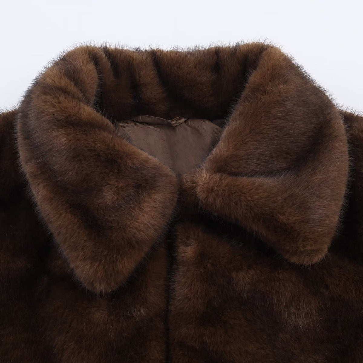 Short-Length Faux Fur Effect Jacket