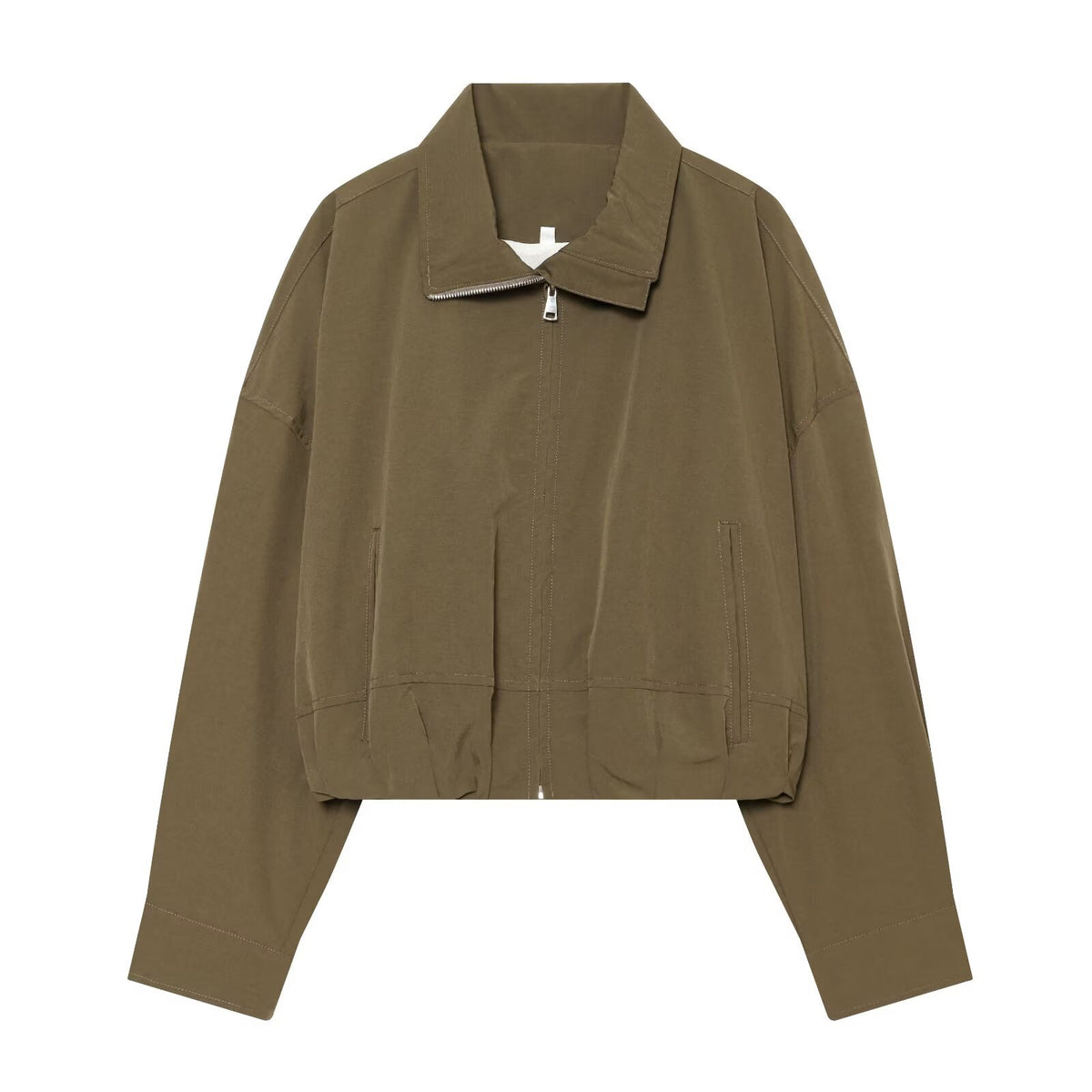 Bubble hem cotton jacket for women