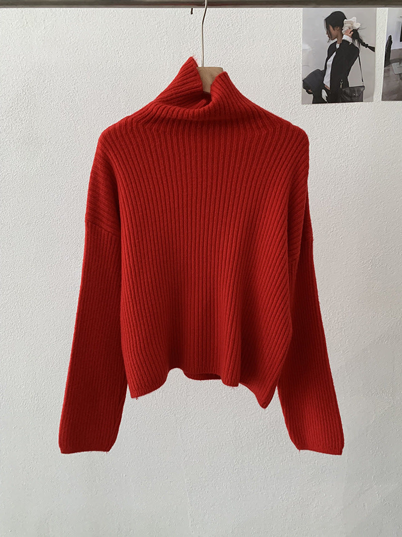 Winter High-Neck Knit Sweater