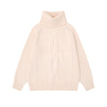Cable Knit Sweater for Women, Turtleneck Raglan Sleeve, Oversized Thick Warm Knit Top