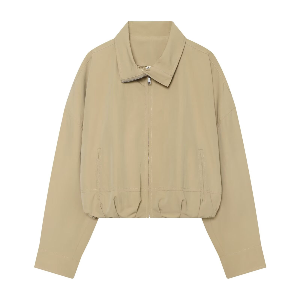 Bubble hem cotton jacket for women