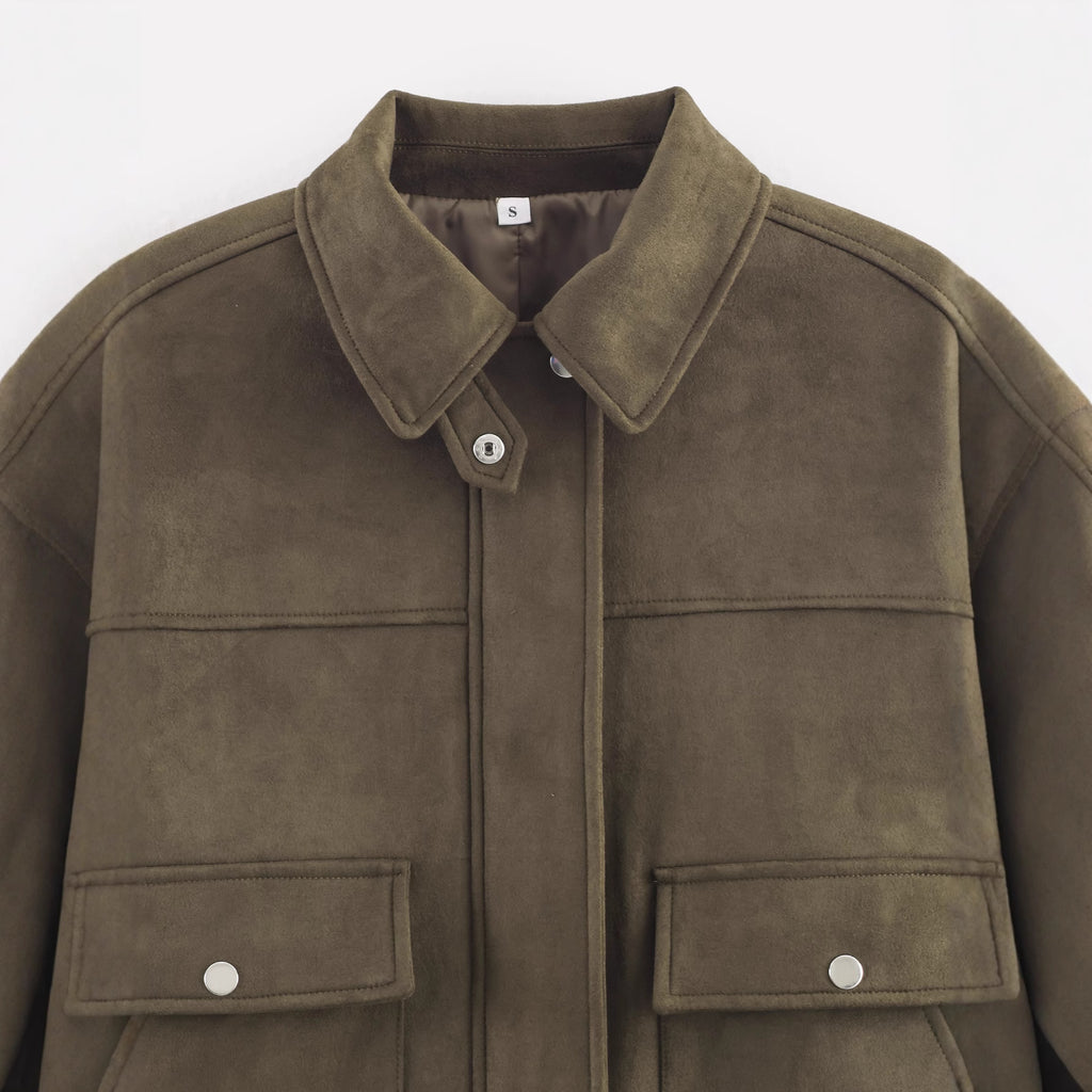 Faux Suede Jacket for Women Outerwear