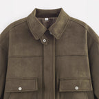 Faux Suede Jacket for Women Outerwear