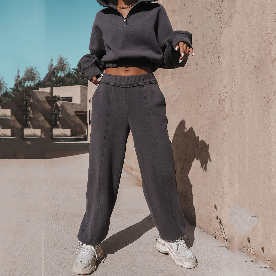 Casual Hoodie Set for Women,Two-Piece